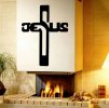 Виниловая наклейка на стену в виде креста. Jesus