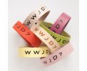 БРАСЛЕТ "W W J D ?" из натуральной кожи (разные цвета).